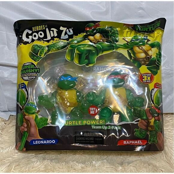 Heroes of Goo Jit Zu Teenage Mutant Ninja Turtles Power Team Leonardo Raphael - Picture 1 of 3